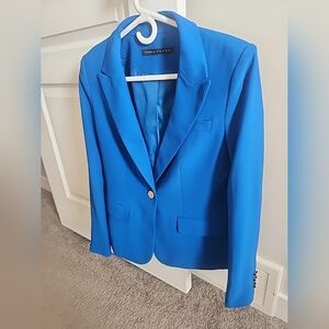 Royal Blue Blazer w/ Gold Buttons ✨ Elegant Size 8 EUC